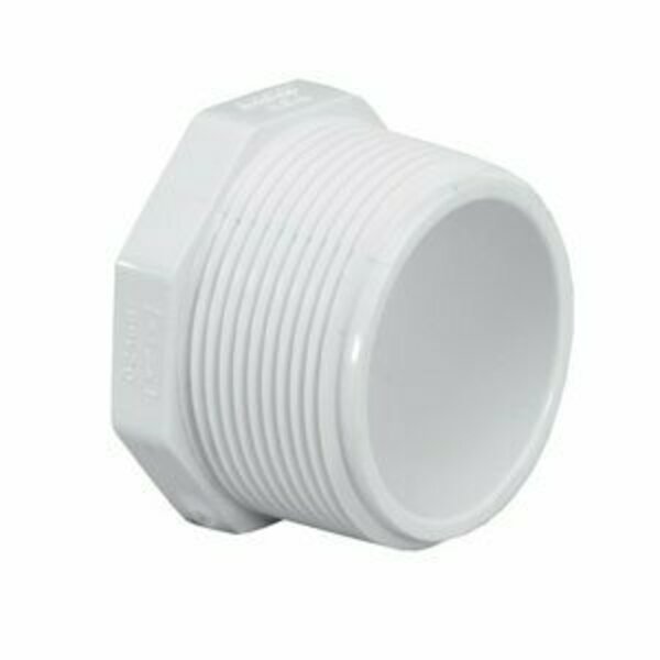 Genova Products Xirtec 140 435623 Pipe Plug, 3/4 in, MPT, PVC, White, SCH 40 Schedule PVC 02113  0800HA